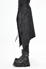 Black Mist Floral Print Mens Punk Short Kilts - Product - 4