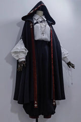 Black [Sacred Vow] Print Hooded Vintage Elegant Prince Handsome Ouji Lolita Cloak - Product - 11