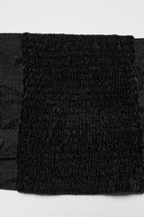 Black Halterneck Sleeveless Jacquard Women's Gothic Vest with Faux Fur Collar - Product - 7