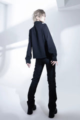 Black [Nameless Blade] Stand Collar Long Sleeves Gothic Prince Ouji Lolita Pants Set - Product - 7