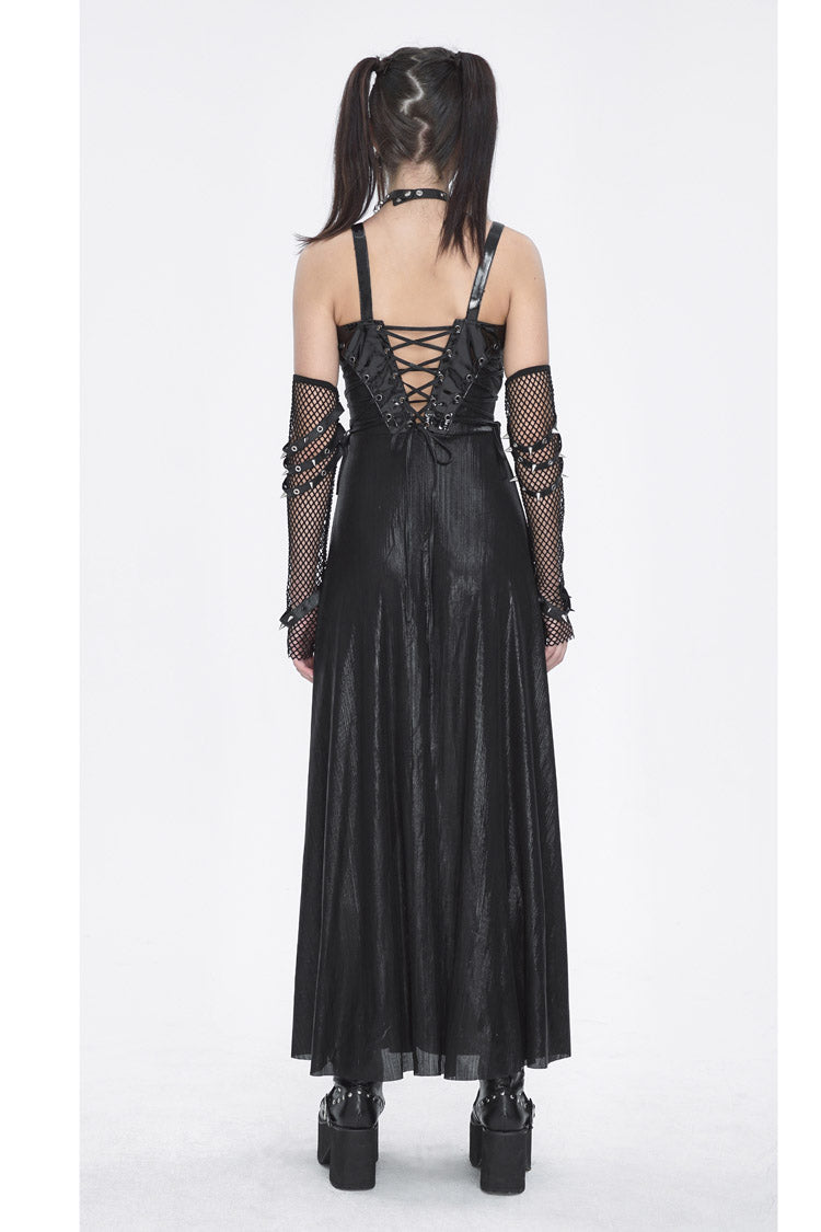 Black Buckle Strap Eyelets Womens Gothic Jsk Dress - Product - 5