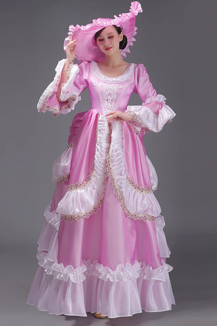 European Style Long Sleeves Multi-layer Ruffle Classic Elegant Princess Victorian Dress 3 Colors - Product - 5