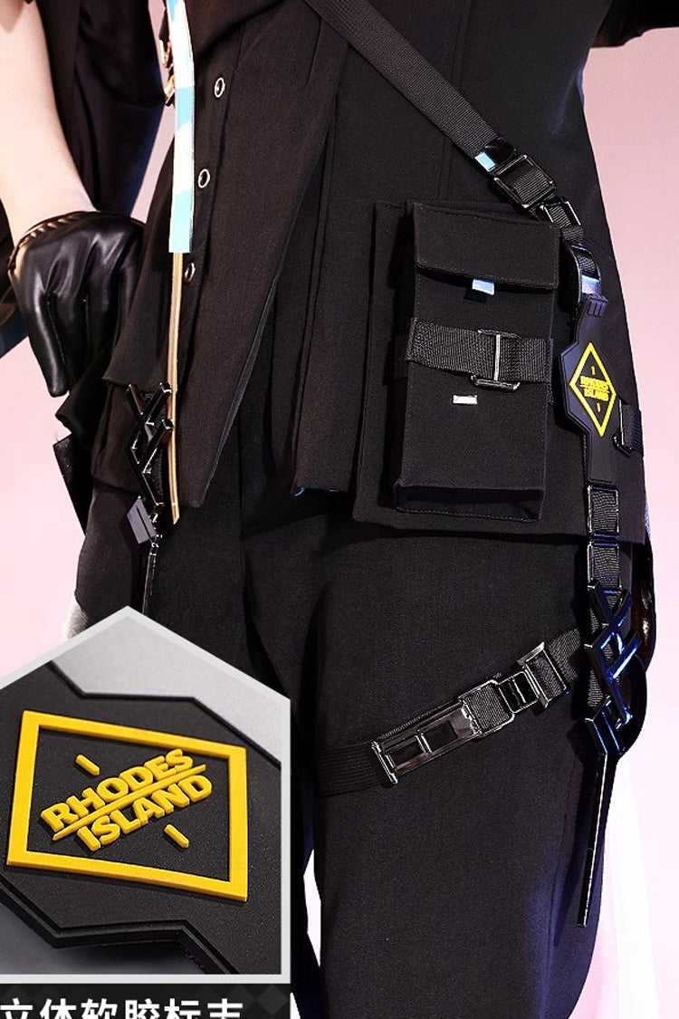 Black Future Technology Short Sleeves Ouji Handsome Lolita Set - Product - 5