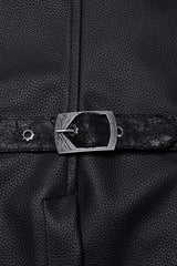 Black Rivet Buckle Men's Gothic Vest - Product - 9