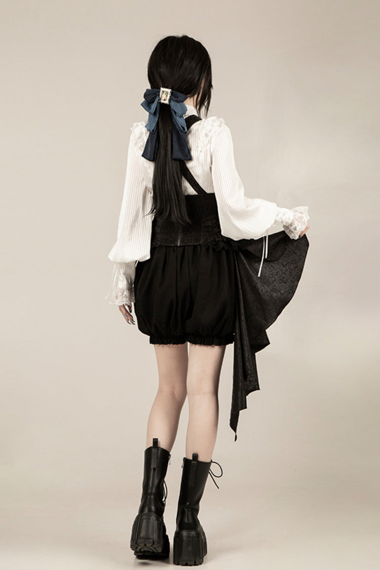 Black [Gold Hunter] Long Sleeves Pirate Style Gothic Shorts - Product - 17