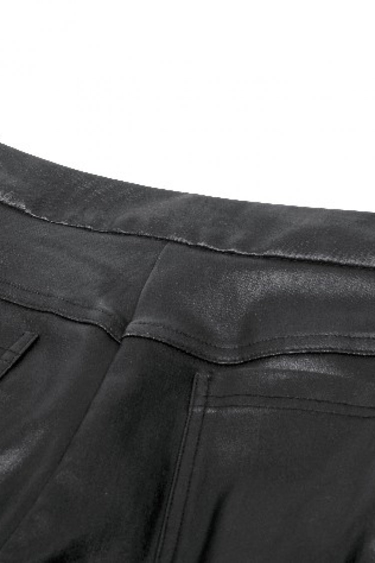 Black Asymmetric Studded Women's Punk Pants - Product - 19
