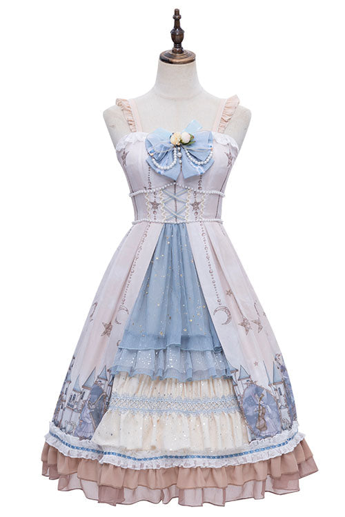 Multi-Color Cardigan Bowknot Elves Multi-Layer Ruffled Sweet Lolita JSK Dress - Product - 5