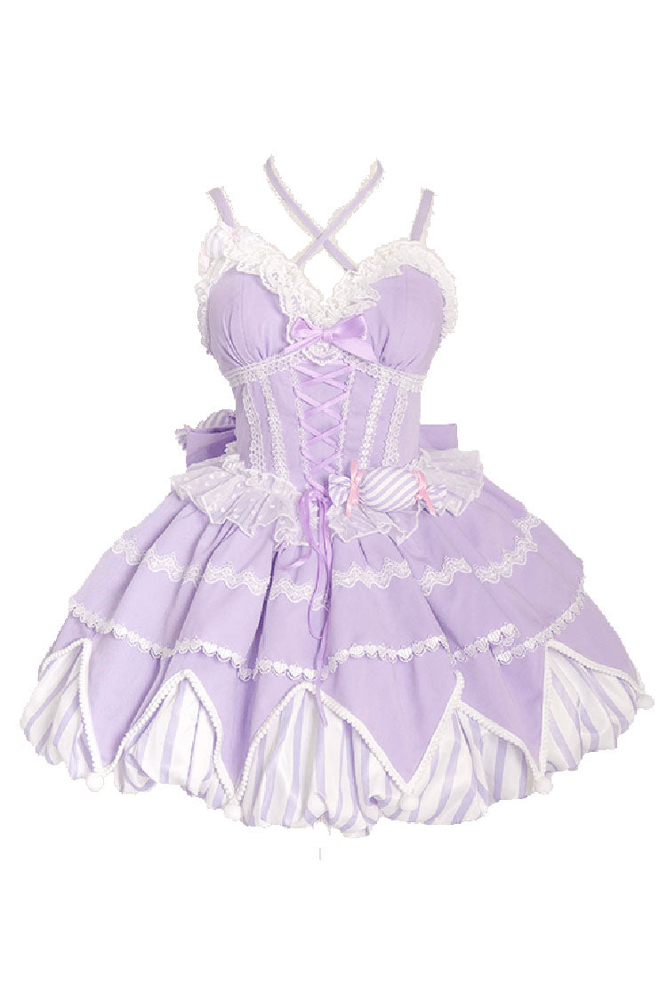 Sweetheart Gummies, ärmellos, mehrlagig, mit Schleife, süß (Kleid einzeln), Detailansicht 5