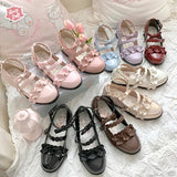Sweet Ruffle Bowknot Japanese Lolita Shoes 15 Colors - Product - 3