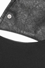 Black Ruffle Metal Buckle Strap Detachable PU Leather Strap Women's Punk Strap - Product - 6