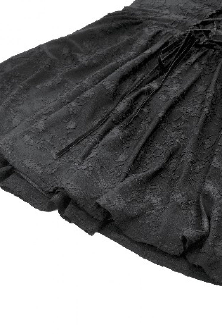 ブラック トランペットスリーブ ジャカード レース レースアップ レディース ゴシック Priness ワンピース 卒業式ワンピース 商品画像