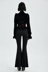Red Jacquard Lace-Up Slim Women's Corset - Product - 5