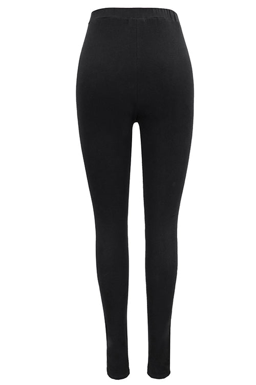 Black Punk Skull Wing Printed Womens Pants - Product - 3