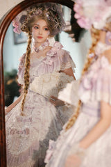Purple The Key to the Secret Realm Gorgeous Wedding Princess Sweet Lolita Dress Set - Product - 4