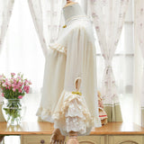 Apricot Chinese Style Cheongsam Stand Collar Lantern Sleeves Lolita Blouse - Product - 2