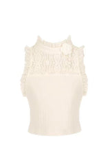 Black [Secret Crush] Long Sleeves Stretch Knit Slim Gothic Lolita Fishtail Dress - Top(Only) - 8