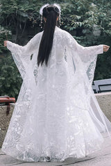 Fairy-Like Ancient Chinese Inspired Long Sleeves Embroidered Casual Hanfu Dress Set 3 Colors - Product - 3