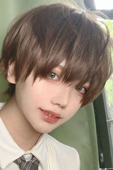 Brown Short Hair Prince Ouji Wig - Product - 4