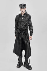 Black D-ring Buckle Zipper Men's Punk Skirt - Product - 7