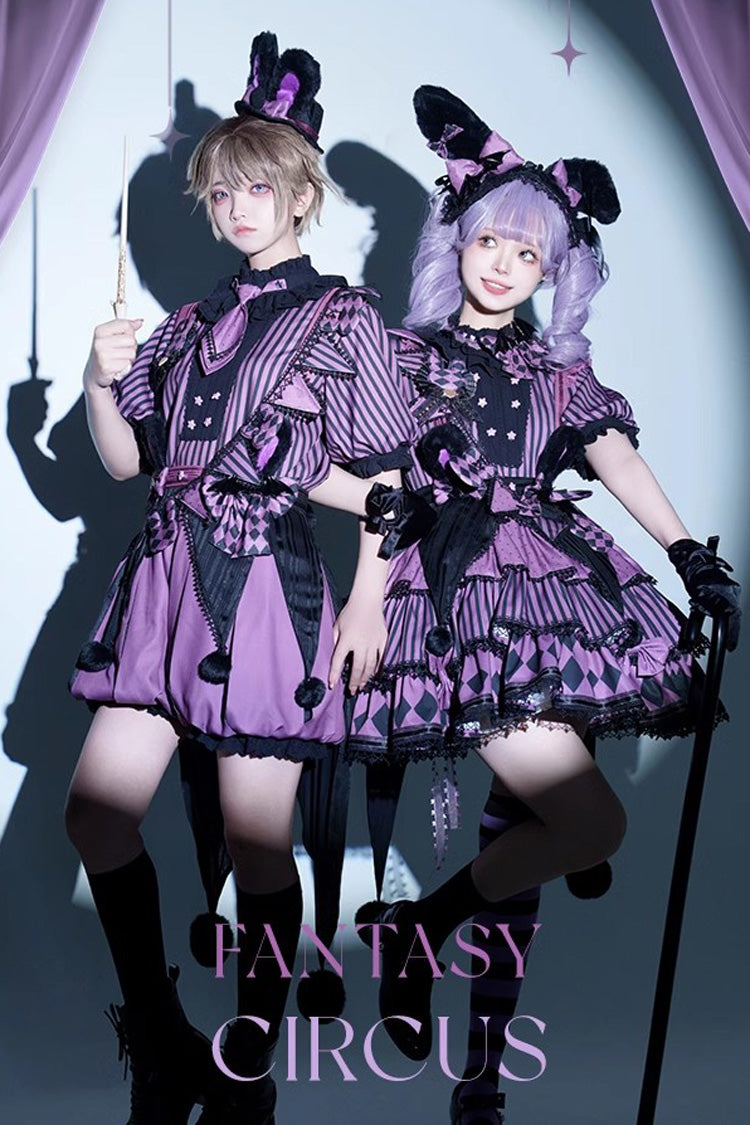 Purple Fantasy Circus Handsome Prince Ouji Fashion Lolita Set - Product - 9