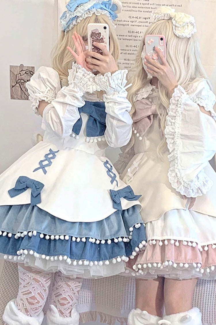 Multicolor Confession Function Series Bowknot Woolen Sweet Lolita JSK Dress 5 Colors - Product - 8