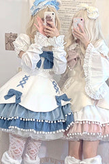 Multicolor Confession Function Series Bowknot Woolen Sweet Lolita JSK Dress 5 Colors - Product - 8