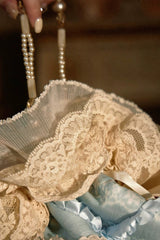 Cream Beige [Mousse Rendezvous] Bow Lace French Rococo Sweet Lolita Handbag - Product - 7