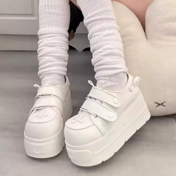 Medical Series Heart Style Double Strap Round-Toe Sweet Lolita Platform Shoes 3 Colors - Product - 6