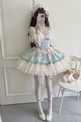 [Flower Season] Bowknot Lace Sweet Ballet Lolita Jsk Dress 4 Colors - Product - 4
