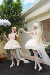 Moonlight Symphony Cardigan Bowknot Sweet Elegant Princess Lolita Jsk Dress 2 Colors - Product - 18