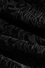Black Long Sleeves Hollow Embroidery Slim Women's Gothic Blouse - Product - 7