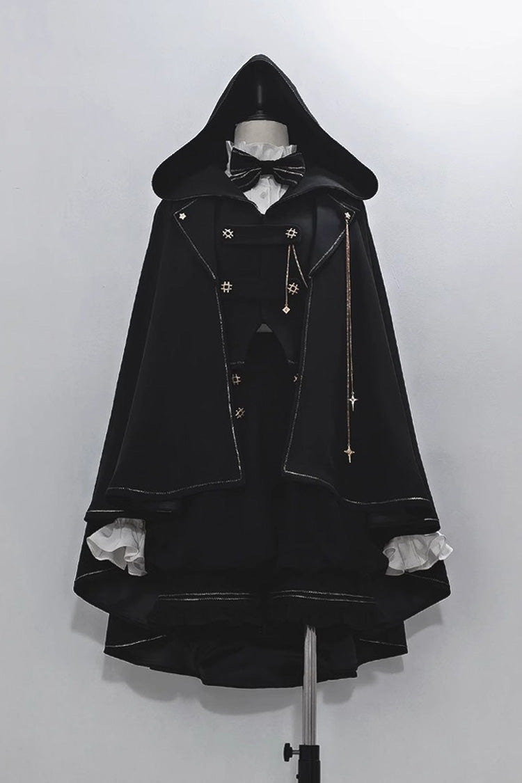 Black Anxious Rabbit Ouji Fashion Gothic Lolita Cloak - Product - 2