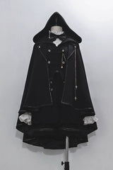 Black Anxious Rabbit Ouji Fashion Gothic Lolita Cloak - Product - 2