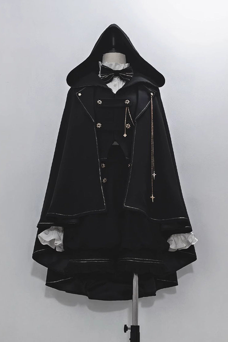 Black Anxious Rabbit Ouji Fashion Gothic Lolita Cloak - Product - 2
