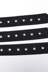 Black Skull Eyelets Buckle Men's Punk Belt - Product - 7