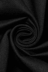 Black Lapel Collar Long Sleeves Skull Print Embroidery Mens Steampunk Blouse - Product - 8