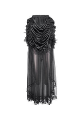 Black Multi-layer Stitching Lace Womens Gothic Skirt - Product - 9
