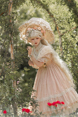 Elegant Vintage Rose Print Multi-Layer Ruffled Sweet Lolita OP Dress - Product - 10