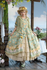[Lemon Chicken] Multi-Layered Ruffle Sweet Elegant Lolita Skirt Petticoat 2 Colors - Product - 6