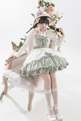 Confession Function Multi-layer Ruffle Bowknot Color Matching Autumn Winter Sweet Lolita Jsk Dress - Product - 13
