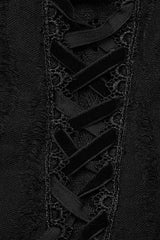 Black Panel Lace Decoration Women's Gothic Leg Covers - Product - 7