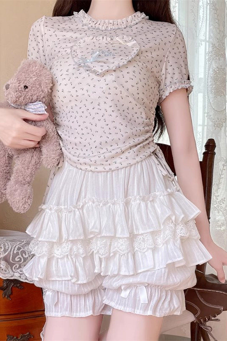 Dark Pattern Multi-layer Print Bowknot Pumpkin Sweet Lolita Leggings 4 Colors - Product - 8