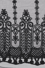 Black Floral Embroidery Mesh Women's Gothic Skirt - Product - 7