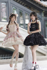 Pink Multi-Layered Ruffle Cardigan Lace Sweet Chinese Style Lolita Jsk Dress - Product - 7