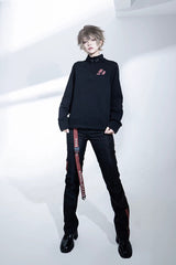 Black [Nameless Blade] Stand Collar Long Sleeves Gothic Prince Ouji Lolita Pants Set - Product - 12