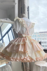 Strappy Doll Collar Ruffle Sweet Lolita Tiered Skirt 7 Colors - Product - 15