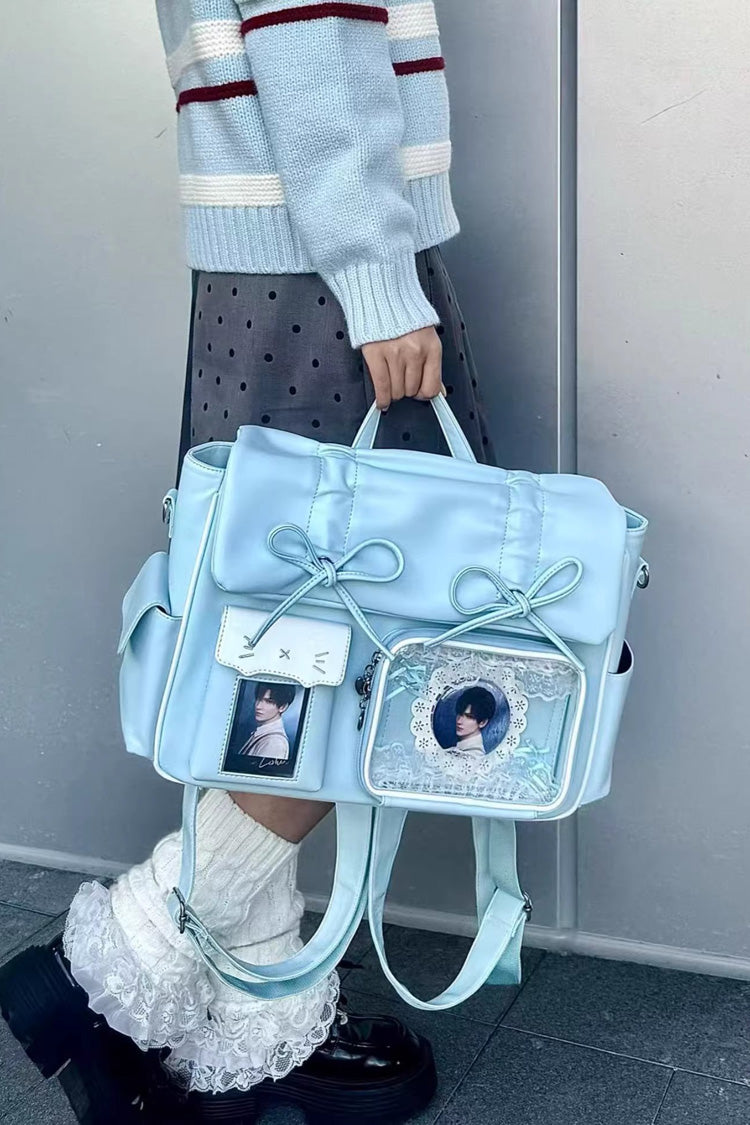 [Kitten Diary] Hidden Compartment Embroidered Bow Sweet Lolita Anime Itabag 8 Colors - Product - 8