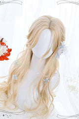 Light Golden Daily Long Curly Hair Sweet Lolita Wigs - Product - 2
