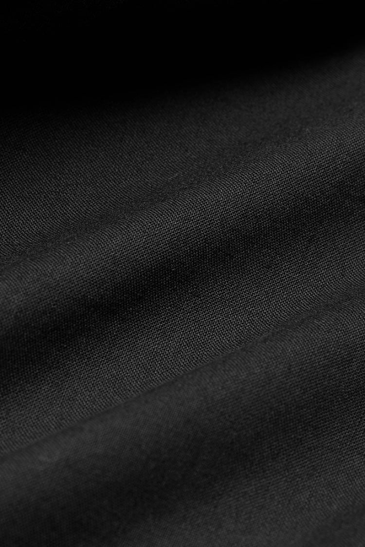 Black Lapel Collar Long Lantern Sleeves Mens Gothic Gorgeous Blouse - Product - 7
