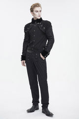 Black Tassels Swallow Tailed Men's Gothic Jacket - Product - 5